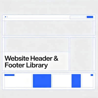Website Header & Footer Library